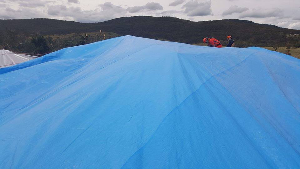 Yass SES tarped devastated homes in Forbes Creek at the weekend. PHOTO: Yass SES