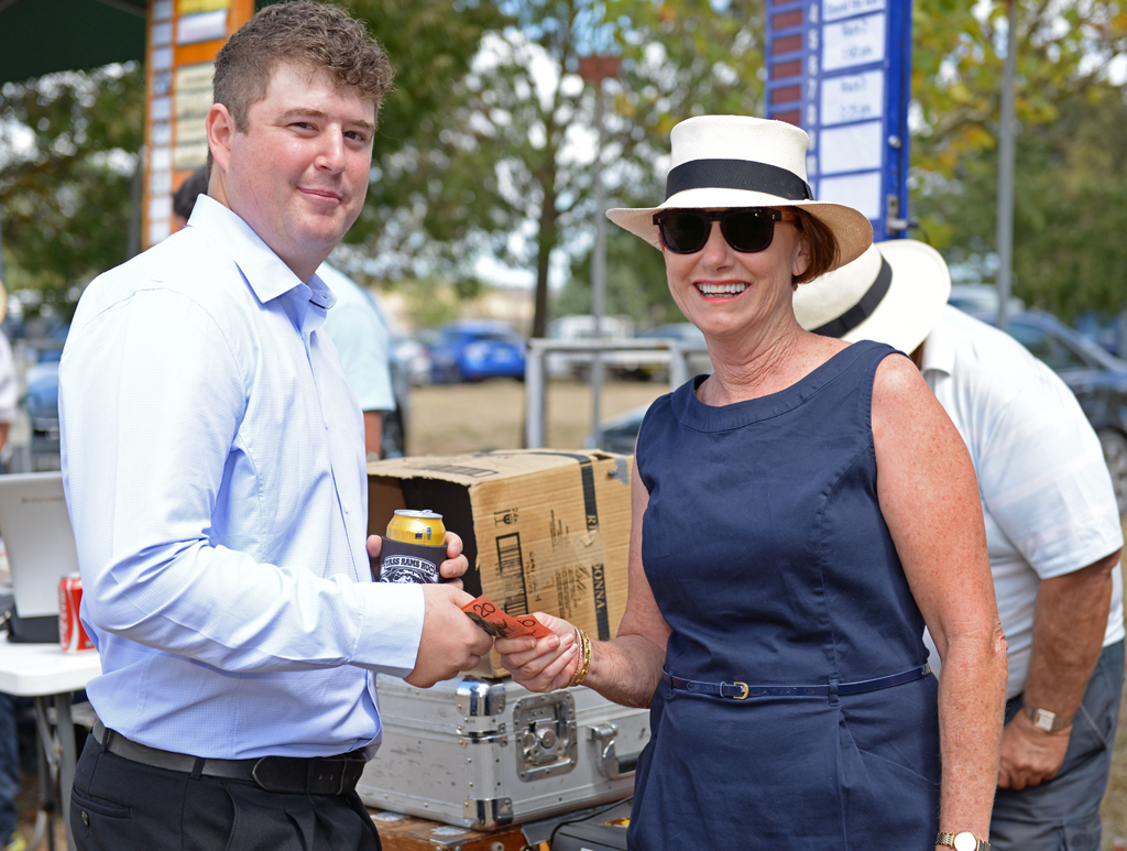 Ryan Greenwood (Yass) and Bookmaker Susan Orbell (Dubbo).