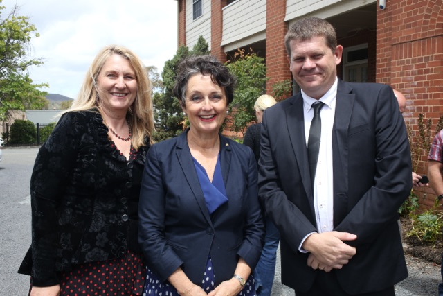 With Goulburn MP Pru Goward (centre) is Fiona Trevelayn, CEO of Directions ACT and Mark Ferry, COO of the Ted Noffs Foundation. PHOTO: Supplied