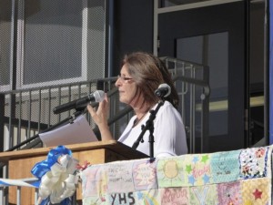 Principal Sandra Hiscock gave an emotional, heartfelt address at the official opening.
