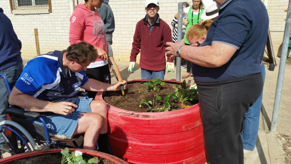A new access-friendly garden built with recycled materials has been installed by the Yass Valley Men's Shed. PHOTO: Supplied.